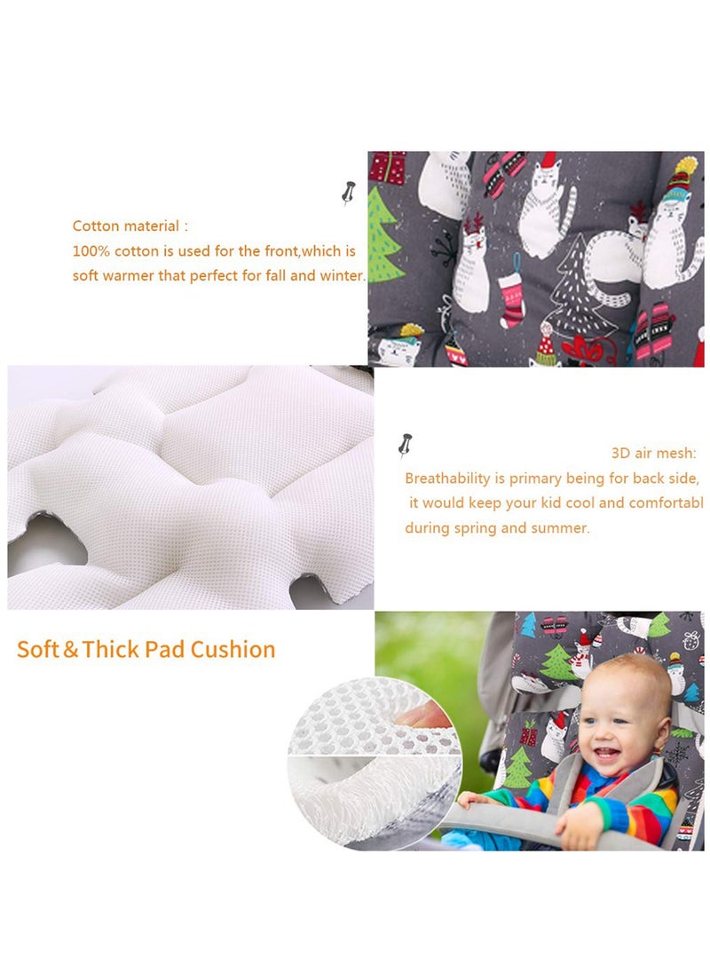 SYOSI Baby Car Seat Cushion for Stroller and Car Seat, Breathable Thick Baby Cushion Pad, Double Sides Use, Kids Seat Cushion For Safe Sleeping In the Car Seat And Booster Seat Cat  - Image 5