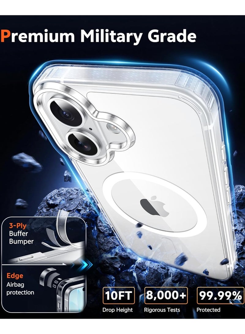 نفس Magsafe Case for iPhone 17, Non-Yellowing Shockproof Phone Bumper Cover, Anti-Scratch Clear Back (Clear) - Image 3