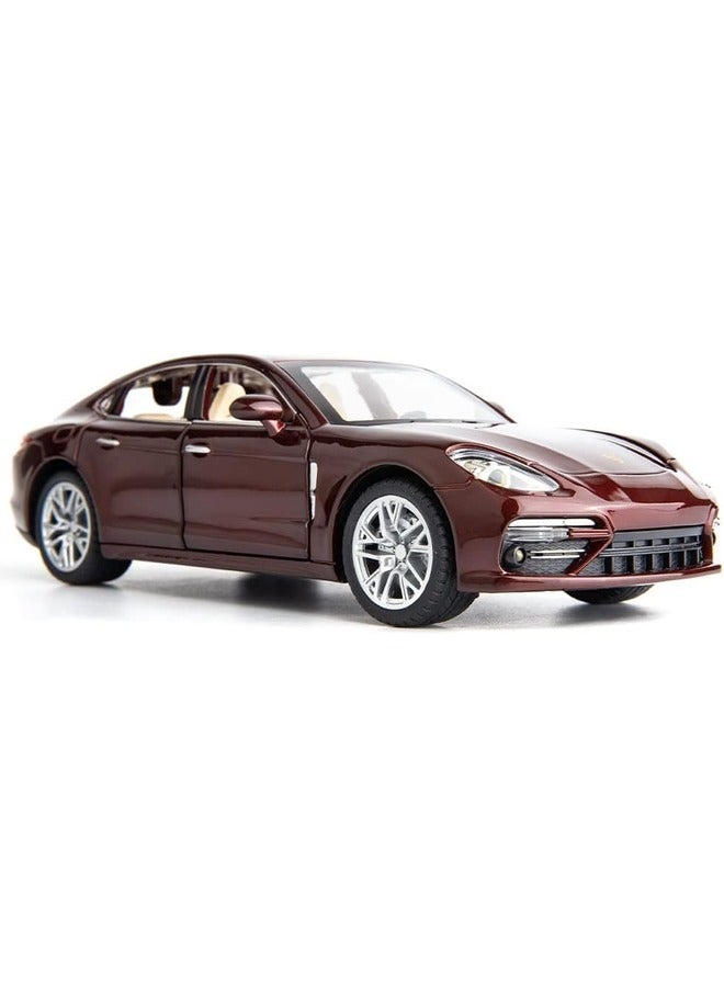ENMAC 1:24 Alloy Collectible Big  Porsche Panamera Car Model Toy, Diecast Zinc Alloy  Porsche Panamera  Pull Back Collectible Toy Car, Sound and Light Pull Back Model Car for Kids Boy - Image 3
