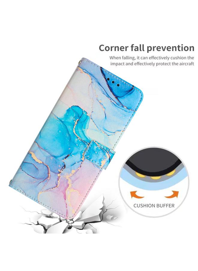 اس-توب جراب لهاتف Infinix Smart 6 Plus مصنوع من الجلد بنمط رخامي مطلي - Image 5