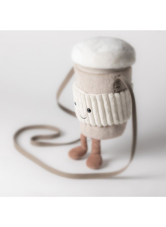 Jellycat حقيبة قهوة للذهاب من أميزيبلز - لعبة محشوة ناعمة بأرجل كوردية، هدية عيد الحب لطيفة للأطفال والبالغين، مجموعة جليكات، 17 سم - Image 4