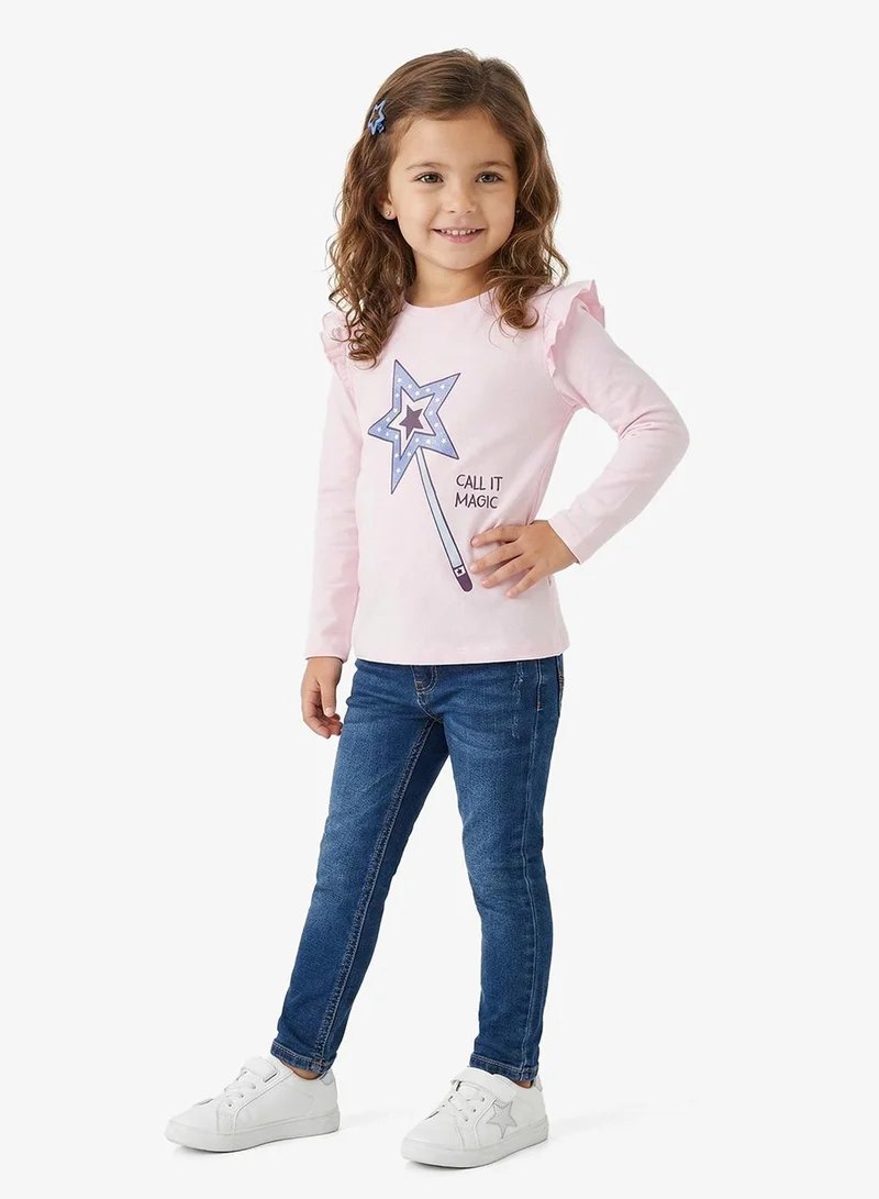 نيم ات تيشيرت أطفال بأكمام طويلة ورسومات