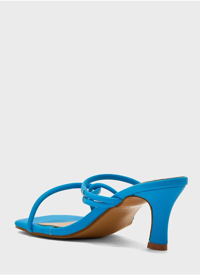 Ginger Crossover Strap Heeled Sandals