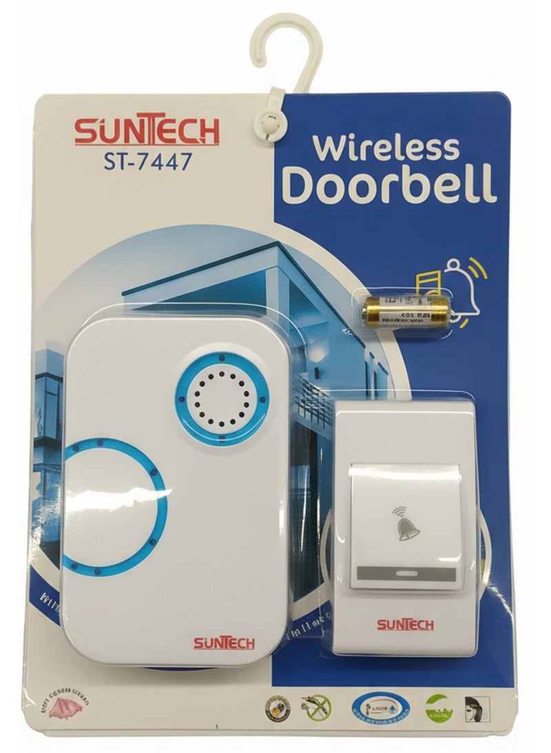 جرس باب لاسلكي مع مؤشر LED أزرق