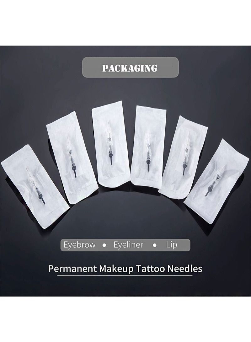هالونهي 10 قطعة من إبر الوشم الدائم لماكينة إبرة الوشم وقلم خرطوشة الوشم وإبرة Microblading أدوات تحديد الحواجب والشفاه لمجموعة الوشم (1RL 0.18 مللي متر) - Image 5