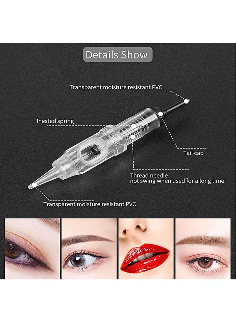 هالونهي 10 قطعة من إبر الوشم الدائم لماكينة إبرة الوشم وقلم خرطوشة الوشم وإبرة Microblading أدوات تحديد الحواجب والشفاه لمجموعة الوشم (1RL 0.18 مللي متر) - Image 2