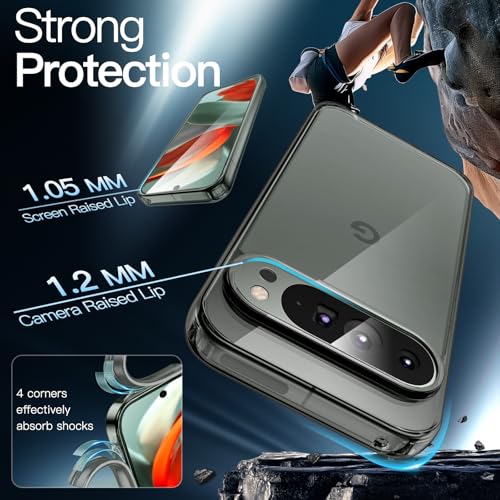 JETech Case for Google Pixel 9 Pro XL 2024, Non-Yellowing Shockproof Bumper Protective Phone Cover, Anti-Scratch Hard PC Back (Hazel) - Image 4