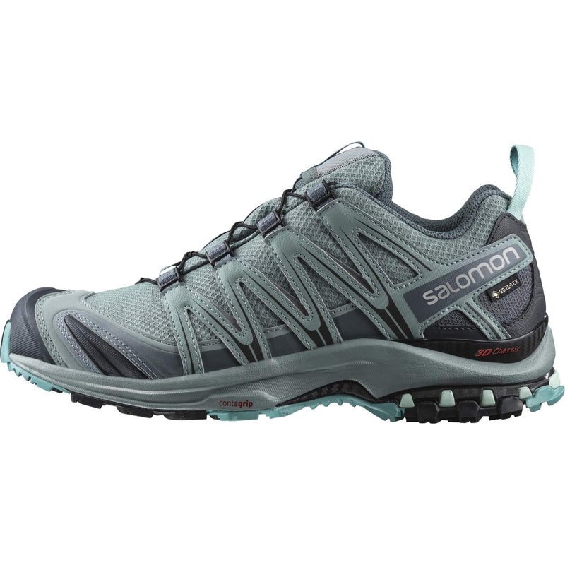 Salomon Womens XA PRO 3D GoreTex Waterproof Trail Running Shoes LeadStormy WeatherMeadowbrook 9