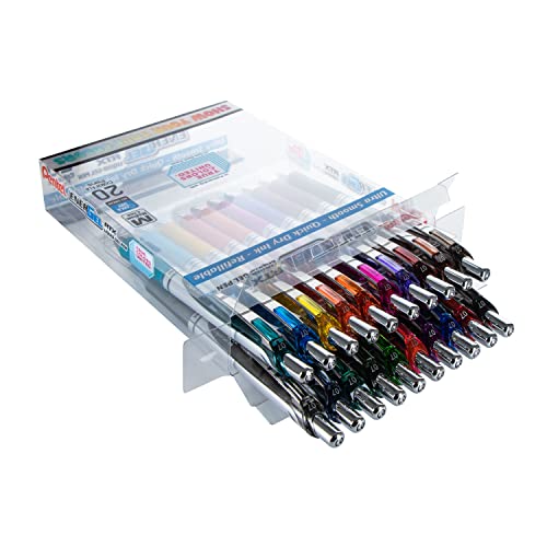 Pentel EnerGel RTX True Colors United (0.7mm) Medium Line, Assorted Ink, 20 Pack Box (BL77PC20MTCU) - Image 3