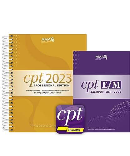 Cpt Professional 2023 And Em Companion 2023 And Cpt Quickref App Bundle 