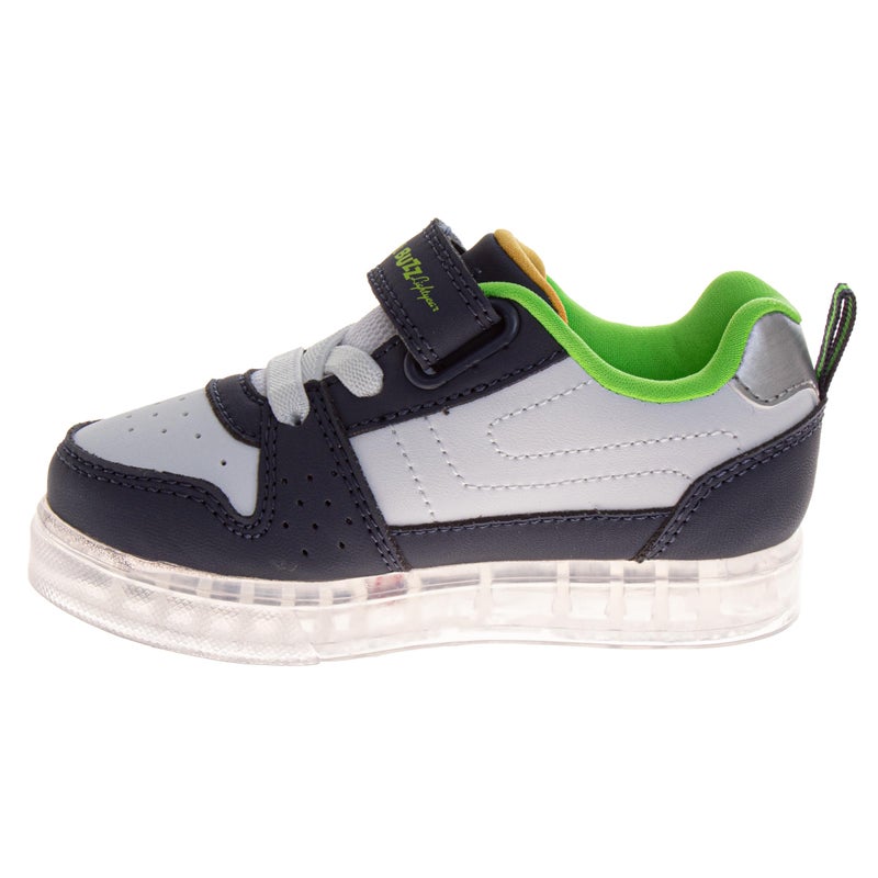 Josmo Boys Toy Story Light-Up Sneakers LED Running Shoes Strap Woody & Buzz Lightyear- Blue White Size 8 Toddler - Image 4