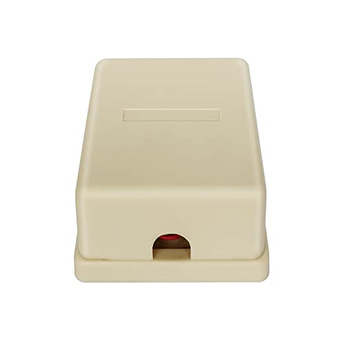 NECABLES Phone Jack Surface Mount Dual Port Telephone Jack Box 4 Screw Terminals to 2 RJ11 6P4C Female Ivory - Image 4