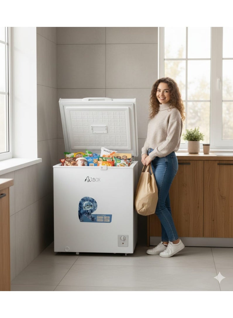 W.BOX 95 Liters Chest Freezer 3.4 Cu.Ft, Fast Cooling , Safety Lock And Key, Low Noise, Energy Saving, 2 Years Warranty | WBCF120H - Image 5