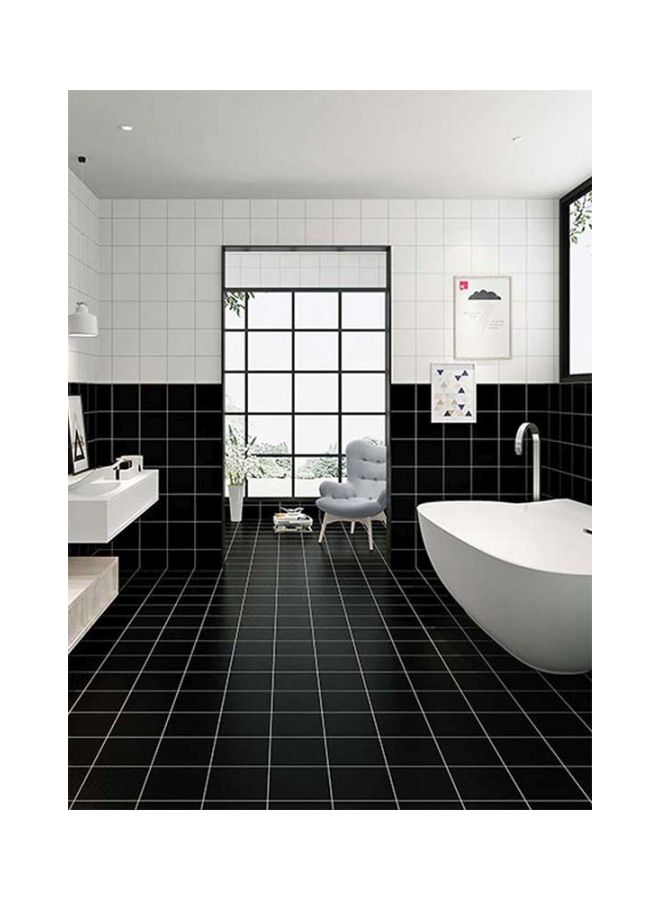 NIBEMINENT Qiangtie Self-Adhesive Decorative Wallpaper Black 45x200centimeter