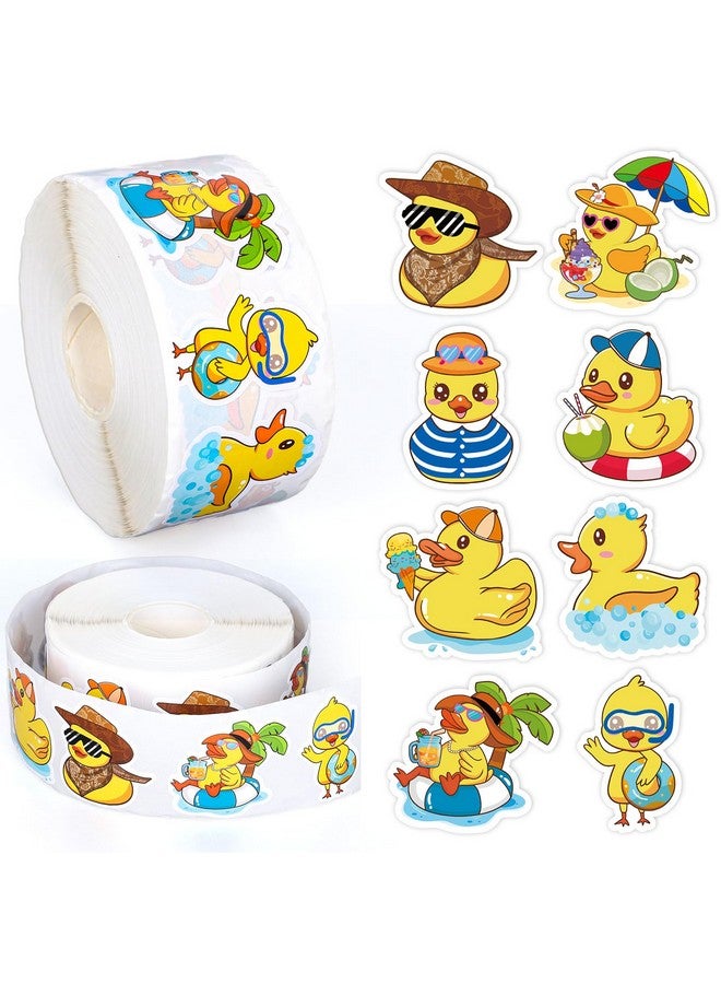 وولاين 1000 قطعة من ملصقات البط الصفراء اللطيفة المطاطية، ملصقات هدايا بطة صيفية مضحكة لحفلات أعياد الميلاد ومستلزمات زجاجات المياه ودفتر القصاصات - Image 1