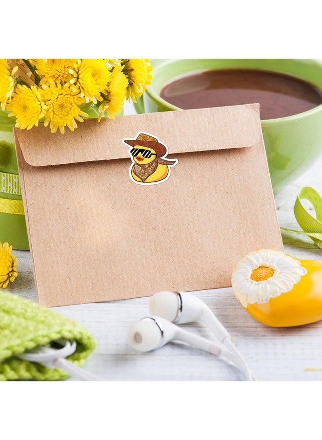 وولاين 1000 قطعة من ملصقات البط الصفراء اللطيفة المطاطية، ملصقات هدايا بطة صيفية مضحكة لحفلات أعياد الميلاد ومستلزمات زجاجات المياه ودفتر القصاصات - Image 4