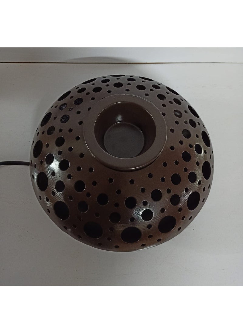 R.R.V. INTERNATIONAL RRV INTERNATIONAL Decorative Electric Moroccan StyleAroma Oil Burner Diffuser for Home Fragrance with 10ml Aroma Oil Brown_ R 1991  - Image 4