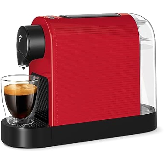 Tchibo Cafissimo Pure Plus Coffee Machine Capsule Machine For Caff Crema Espresso And Coffee 08 L 1250 Watt 119 X 337 X 24 Cm Red - Image 1