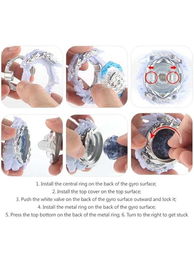 Battling Toys - Bey Burst Starter B-189 Guilty Longinus Kr Metal Destroy-2 Booster Gaming Tops Gyro Battle Top Spinning Toy Without String Launcher & Grip (B-189) - Image 5