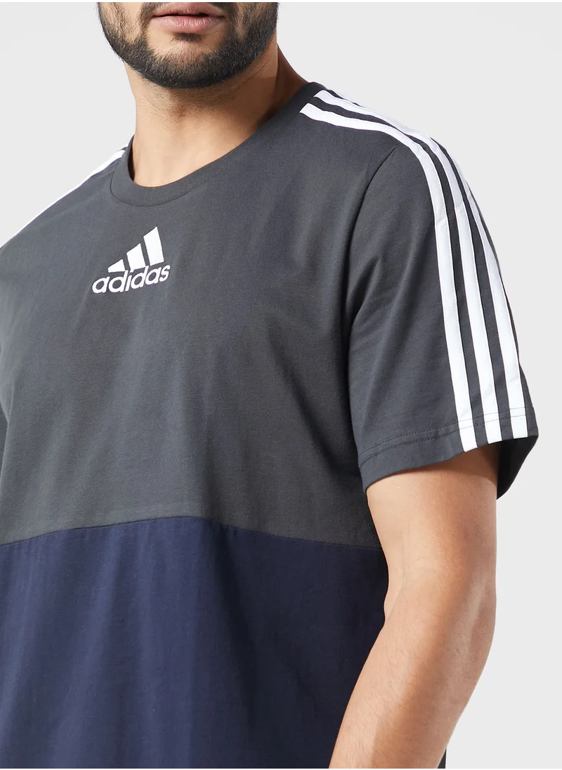 Adidas Logo Color Block T-Shirt