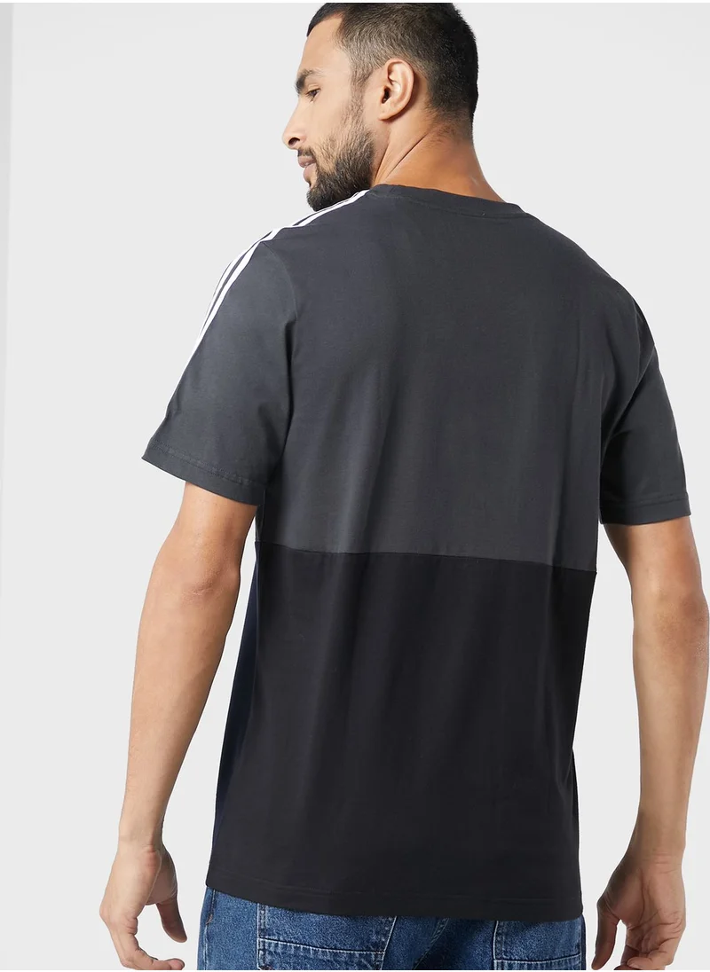 Adidas Logo Color Block T-Shirt