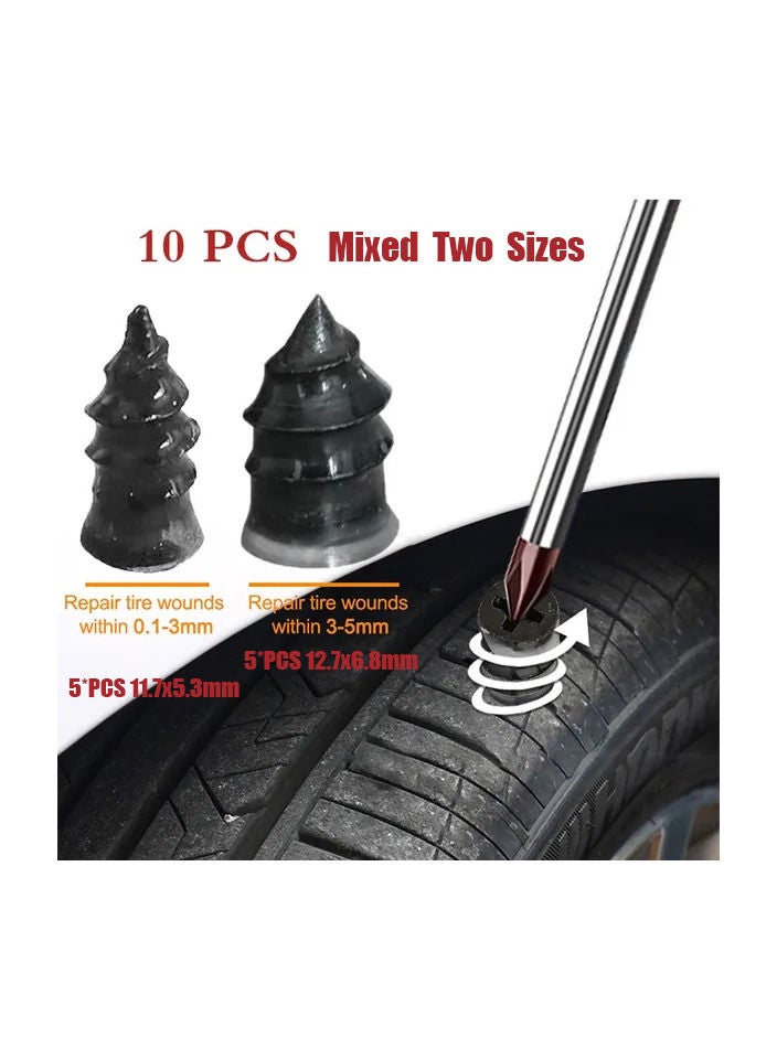10-Pieces Tire Repair Rubber Nails,Puncture Repair Nails Use for Automobile, Truck, Motorcycle and Scooter Tire - Image 1