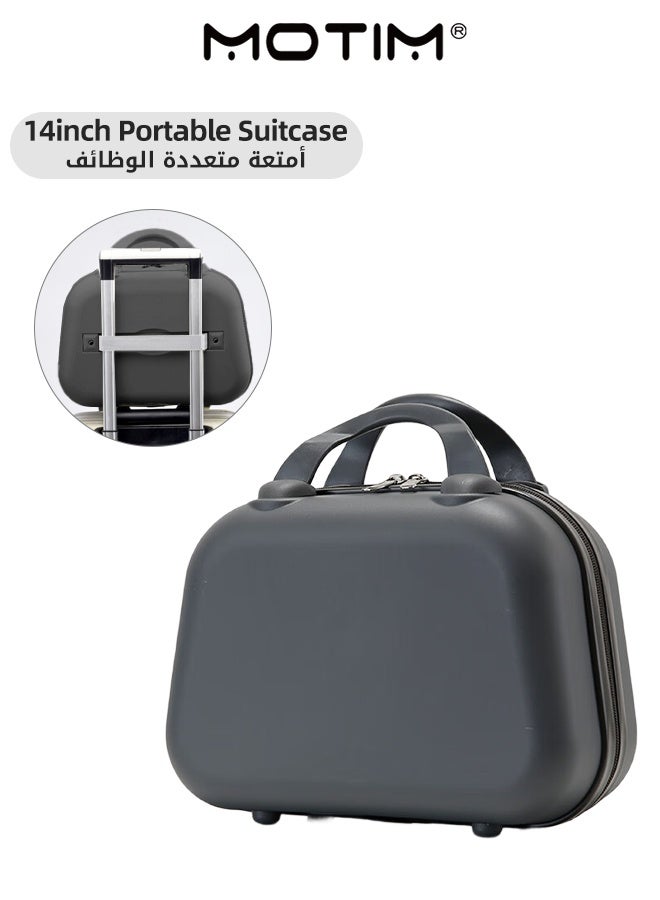 موتيم 14 بوصة بلون الصلبة حقيبة تخزين محمولة للسفر مقاومة للماء قذيفة صلبة ABS PC حقيبة محمولة مع حزام مطاطي وسحاب للتعليق على الأمتعة المحمولة لتحرير الأيدي - Image 1