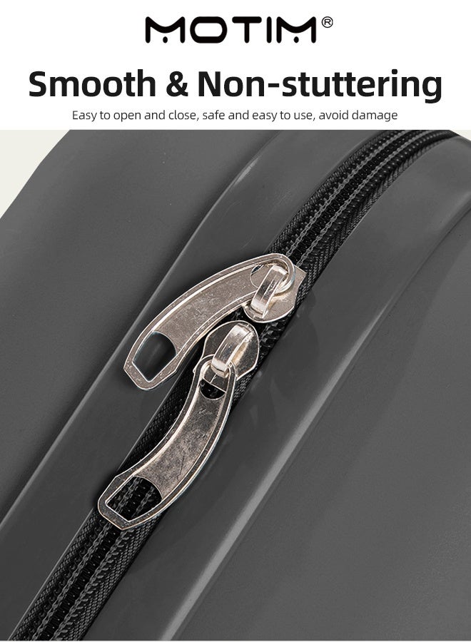 موتيم 14 بوصة بلون الصلبة حقيبة تخزين محمولة للسفر مقاومة للماء قذيفة صلبة ABS PC حقيبة محمولة مع حزام مطاطي وسحاب للتعليق على الأمتعة المحمولة لتحرير الأيدي - Image 4