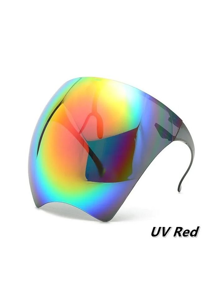 Generic 1-Piece High Quality Fashion Transparent HD Anti-Fog Sunglasses,Anti Droplet Dust-Proof Protect Full Face Covering Mask,Saliva-Proof Windproof Face Shield Sunglasses  - Image 1