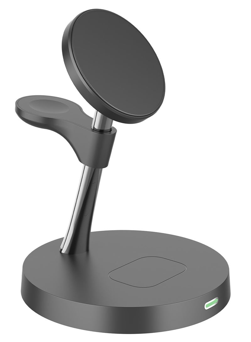 NOXO WCHN-2 5-in-1 Magnetic Wireless Charger – Fast Multi-Device Charging with LED Night Light - White - Image 4