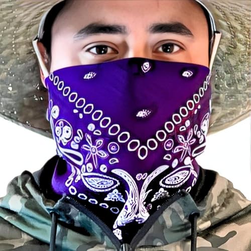 Amscan Purple Premium Bandana - 20" x 20" (1 Count) - Vibrant & Soft Polyester - Ideal For Fashion, Outdoor Activities & DIY - Image 2