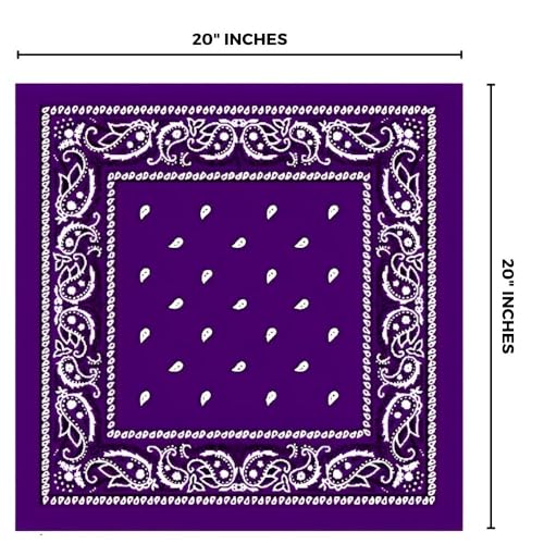 Amscan Purple Premium Bandana - 20" x 20" (1 Count) - Vibrant & Soft Polyester - Ideal For Fashion, Outdoor Activities & DIY - Image 3