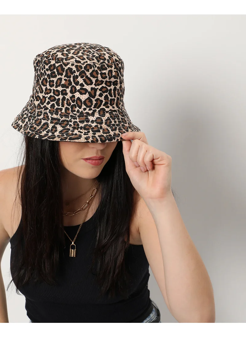 Haute Sauce Stylish Animal Print Bucket Hat