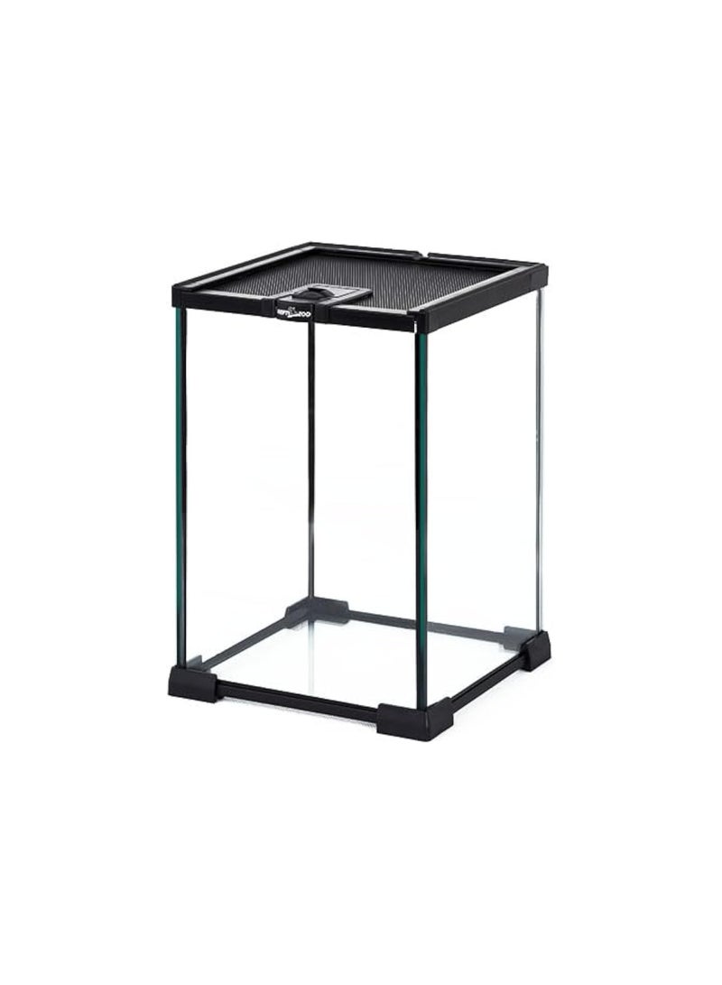 REPTIZOO REPTI ZOO Mini Reptile Glass Terrarium Tank, 21" x 21" x 30cm" Reptile Detachable Enclosure Habitat with Top Feeding and Screen Ventilation (AK03BG) - Image 1