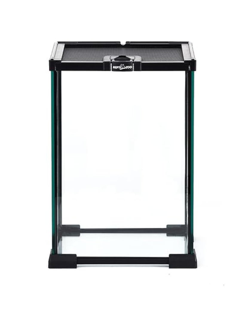 REPTIZOO REPTI ZOO Mini Reptile Glass Terrarium Tank, 21" x 21" x 30cm" Reptile Detachable Enclosure Habitat with Top Feeding and Screen Ventilation (AK03BG) - Image 2