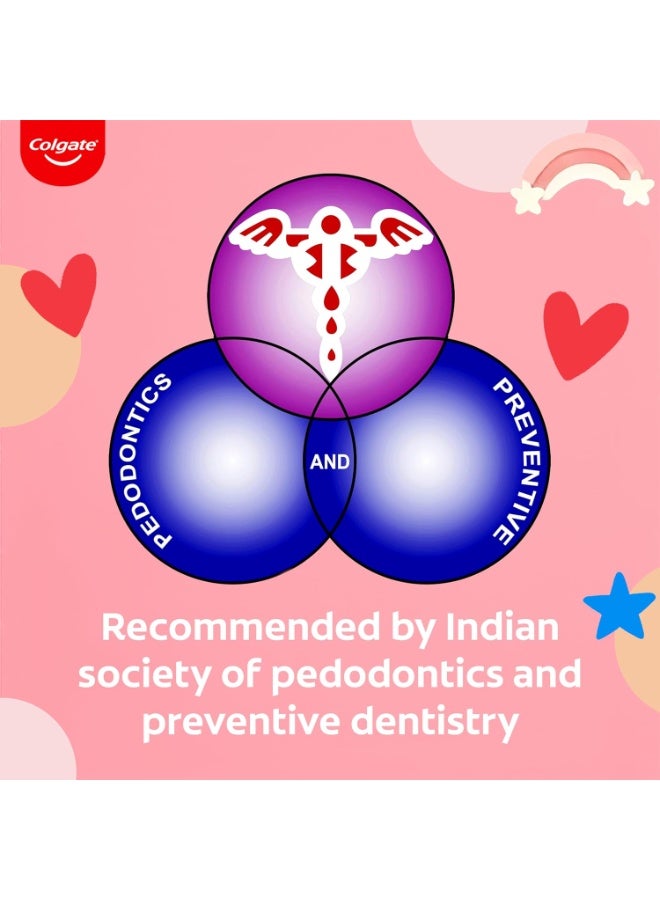 كولجيت معجون أسنان كولجيت للأطفال (3-5 سنوات)، بنكهة الفراولة الطبيعية، معجون أسنان يحمي من التسوس، خالي من النكهات الاصطناعية والمواد الحافظة والمحليات والألوان - أنبوب 80 جرام - Image 3