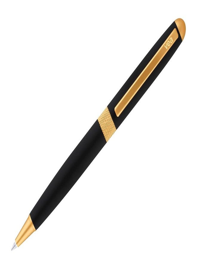 VEA Carnival Full Blackmatt (Nerlin Ring) Carat Satin Gold Ballpen - Image 1
