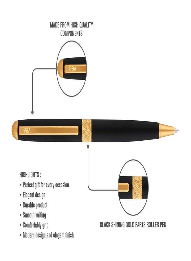 VEA Carnival Full Blackmatt (Nerlin Ring) Carat Satin Gold Ballpen - Image 3