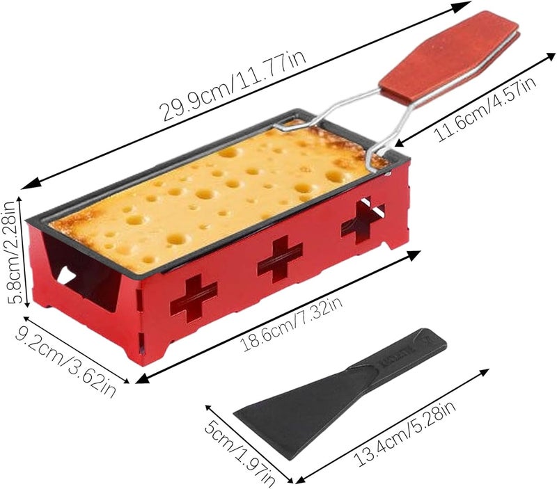 Mini Grill Cheese Raclette | Kitchen Grilling Tool,Candlelight Cheese Melter Pan | for Barbecue Home Kitchen Dorm Party Yard Backyard Camping Picnic Patio - Image 5
