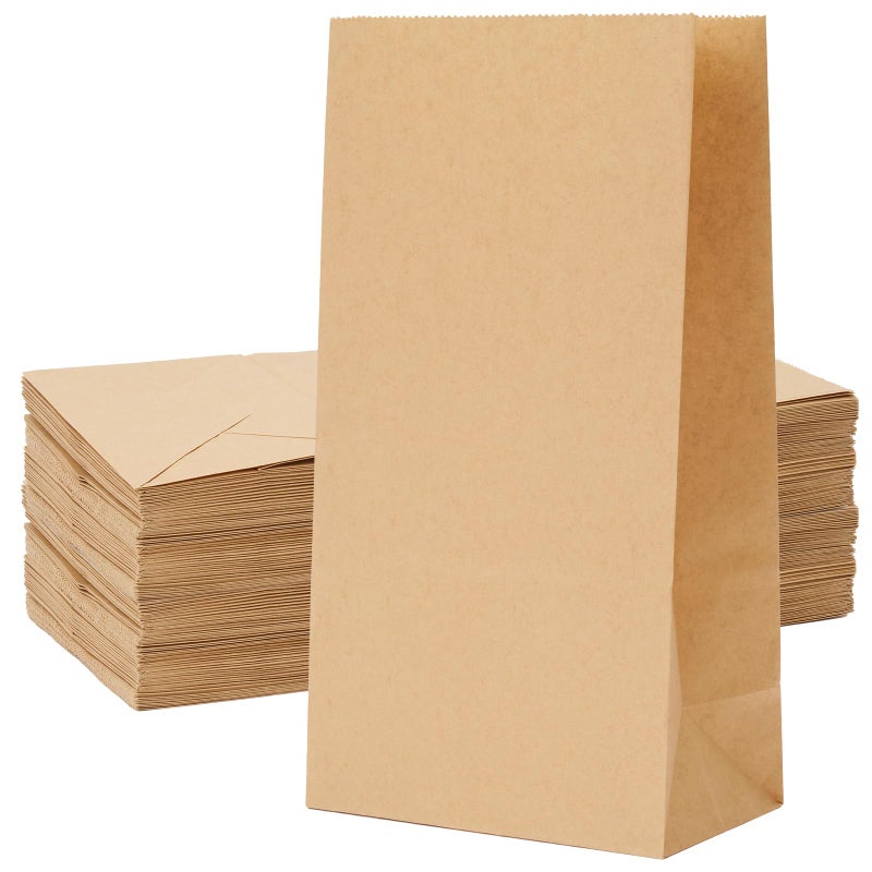 Homrelaxy 60 Pcs 4LB Paper Lunch Bags 51x32x98 Inch Kraft Paper Bags Brown Paper Bag for Snacks Sandwiches Crafts Gift Bags - Image 2