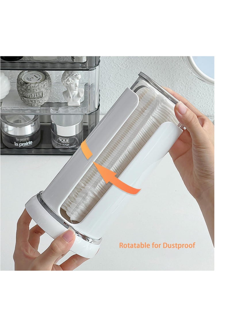 Excefore Plastic Portable Scrunchie Holder, Double Barrel Design Hair Tie Accessories Stand, Clear Scrunchie Holder Stand, Hair Ties Display Organizer, for Women Teen Girls (White) - Image 4