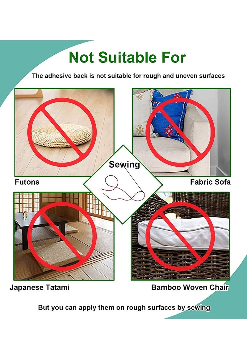 SYOSI - Couch Cushion Non Slip Pads to Keep Cushions from Sliding Hook and Loop Tape with Adhesive for Smooth Surfaces 2m Long 11cm Wide - Image 1