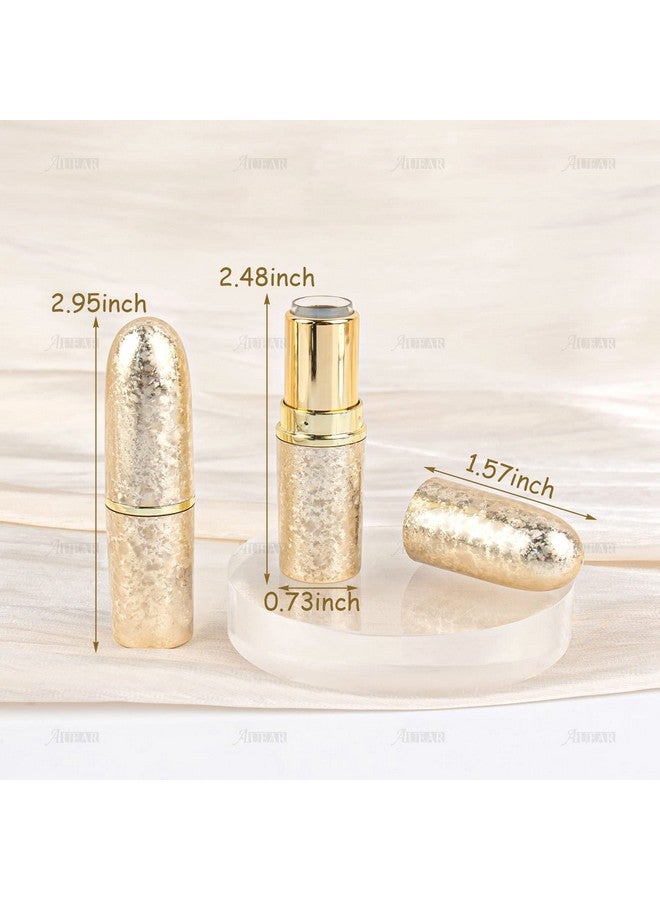 أوير حاوية أنابيب أحمر الشفاه الفارغة لبلسم الشفاه على شكل رصاصة لمرطب الشفاه الذي يمكنك صنعه بنفسك (عبوة ذهبية من 8 قطع) - Image 2