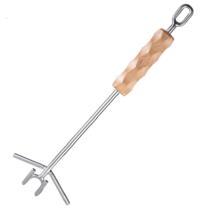 camping moon CAMPINGMOON Camp Dutch Oven Lid Lifter for Lifting and Carrying Dutch Ovens with Wood Handle MS34 