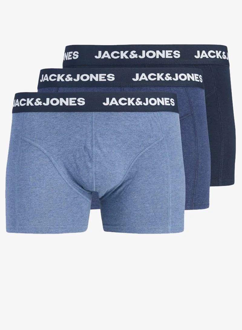 جاك اند جونز 3 Pack Logo Band Trunks