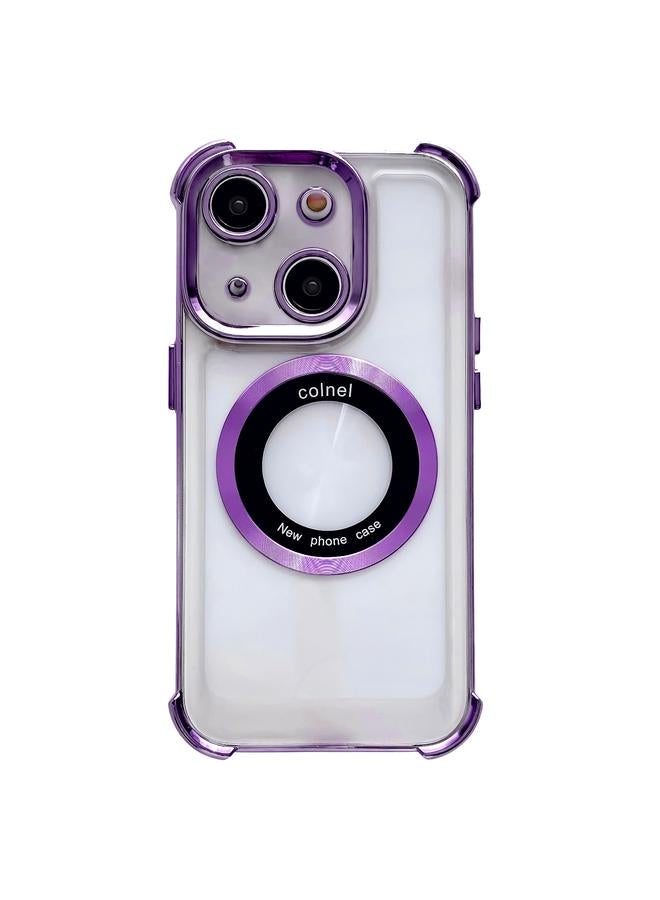 اس-توب جراب لهاتف iPhone 14 6D Electroplating Armor Magsafe - Image 1