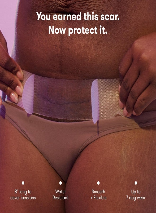 Frida Mom شرائط سيليكون فريدا موم لعملية القيصرية، لاصقات شفاء القيصرية الضرورية، علاج طبي قابل لإعادة الاستخدام لندبات الكيلويد، تشمل علبة وحقيبة - Image 4