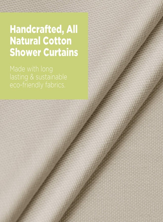 Bean Products Cotton Stall Shower Curtain (Natural), [70" x 74"] | All Natural Materials | Works with Tub, Bath and Stall Showers - Image 5