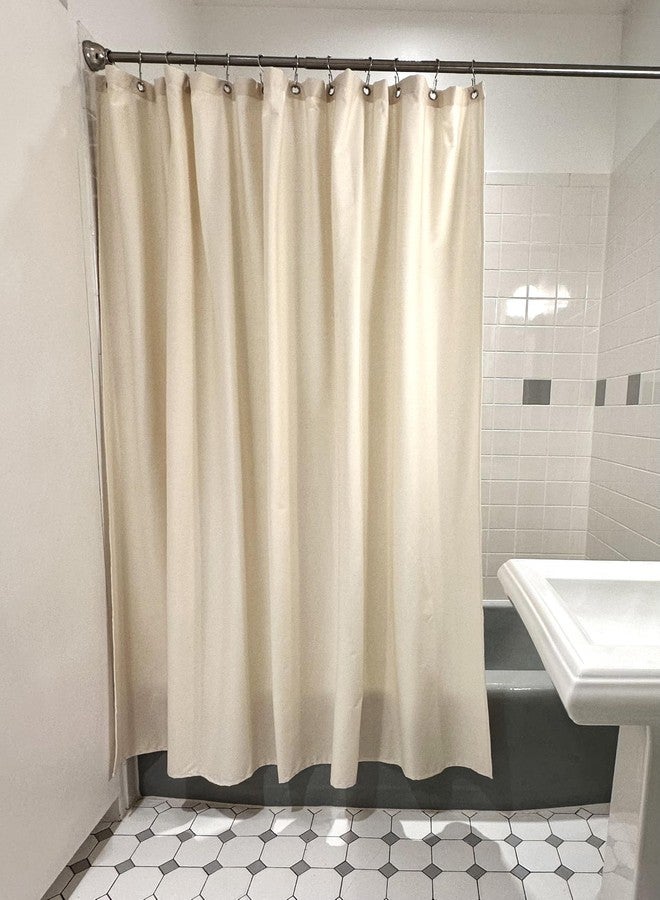 Bean Products Cotton Stall Shower Curtain (Natural), [70" x 74"] | All Natural Materials | Works with Tub, Bath and Stall Showers - Image 2