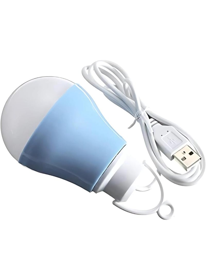 مصباح LED بقوة 5 واط يعمل بمنفذ USB - مصباح تخييم محمول للطوارئ، مناسب للخيمة والاستخدام الخارجي والمنزلي - يعمل بمنفذ USB بواسطة بنك طاقة أو كمبيوتر محمول أو محول طاقة - Image 4